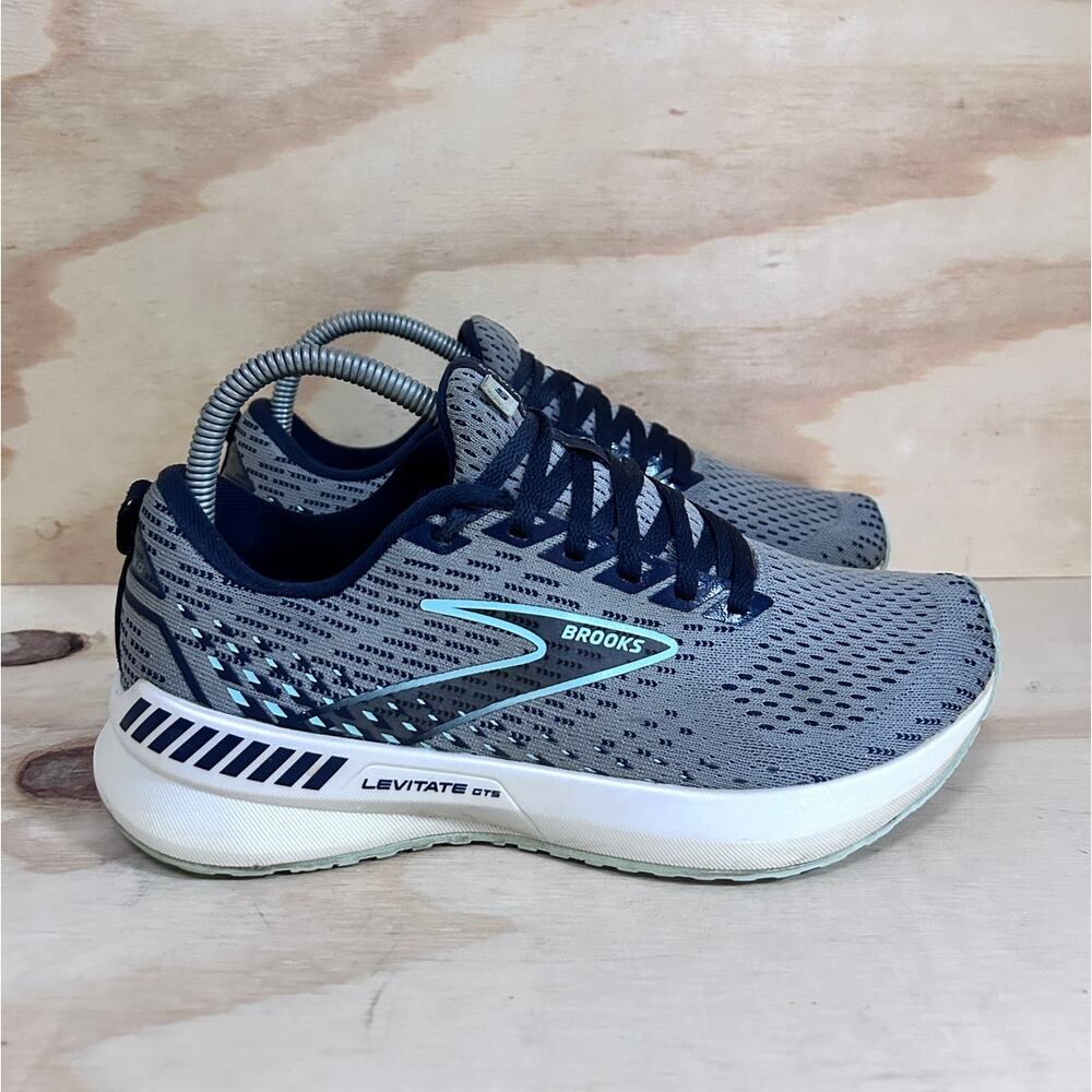 Brooks Gray and Blue Athletic Shoes